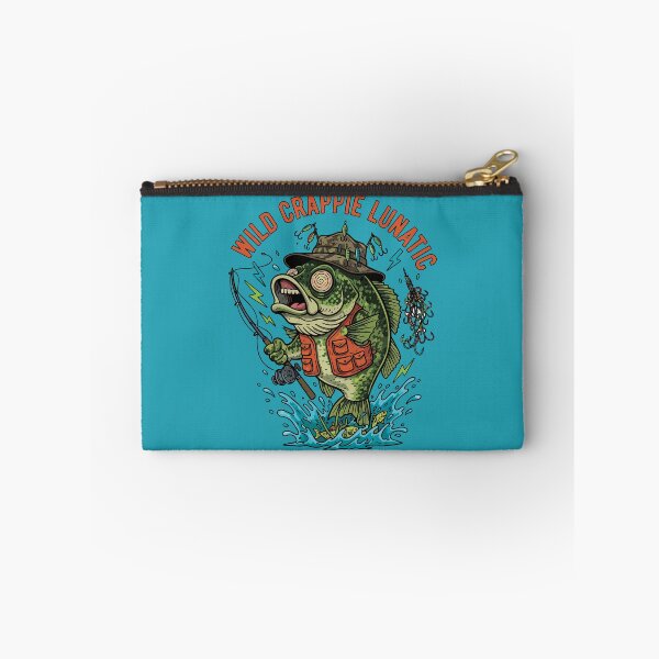 Item preview, Crappie fishing cartoon logo style illustration "Wild Crappie Lunitic". designed and sold by Art-Horizon.