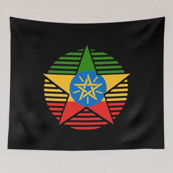 Item preview, Retro Ethiopia Flag Star ET designed and sold by shitpostee.