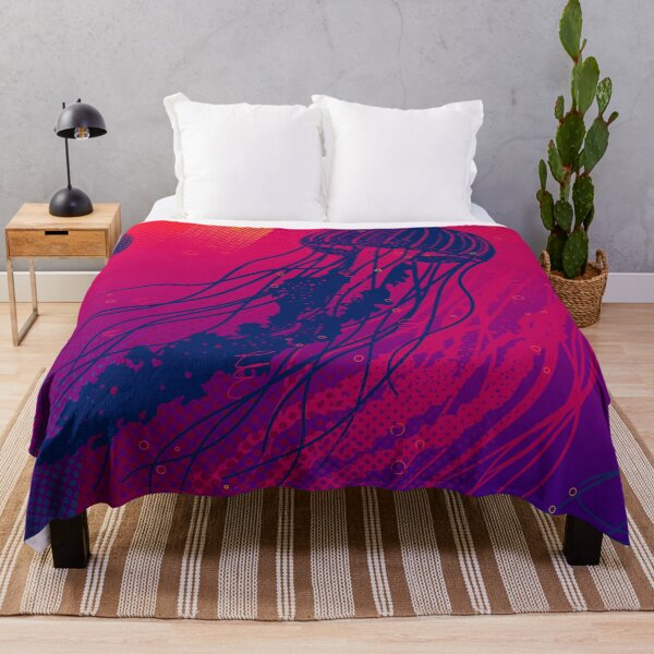 Item preview, Jellyfish Swarm Sunset Ocean Art designed and sold by chaaval.