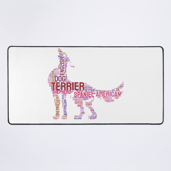 Item preview, Aesthetic Dog Silhouette Word Cloud Art Print designed and sold by AyfuDesigns.