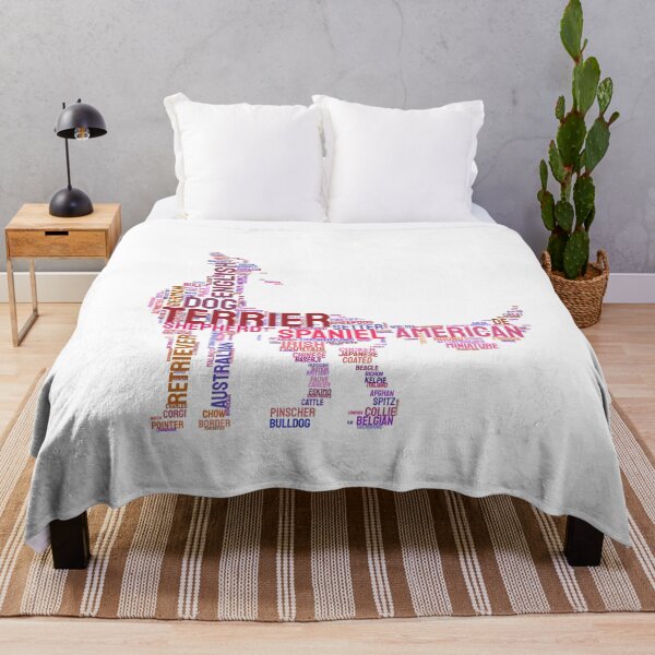 Item preview, Aesthetic Dog Silhouette Word Cloud Art Print designed and sold by AyfuDesigns.