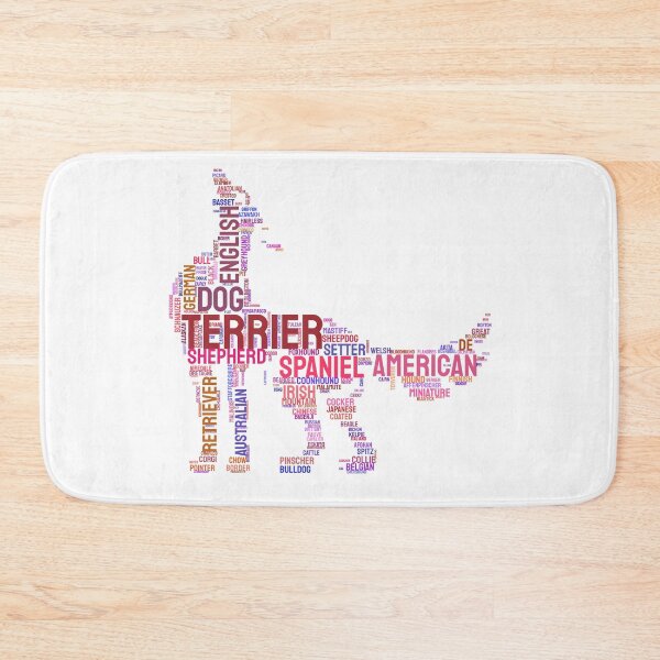 Item preview, Aesthetic Dog Silhouette Word Cloud Art Print designed and sold by AyfuDesigns.