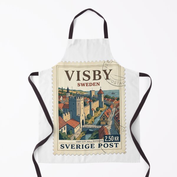 Item preview, Visby Sweden City Wall Vintage Travel Stamp designed and sold by k3rstman1.