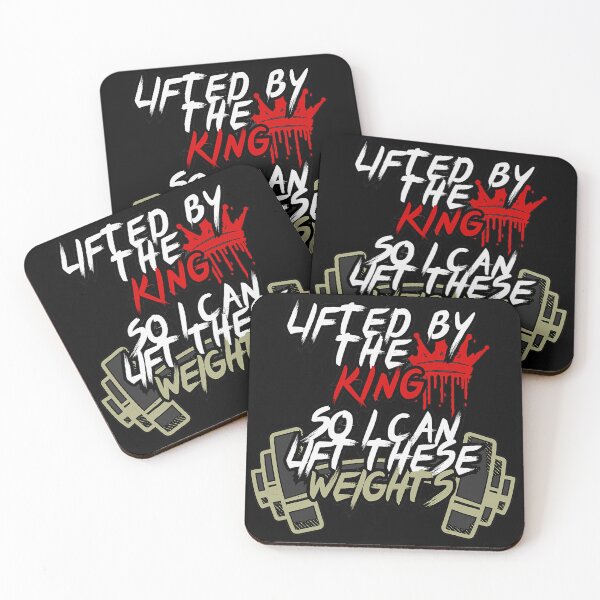 Item preview, Lifted By The King Christian Gym Weightlifting  designed and sold by Bezuiden.