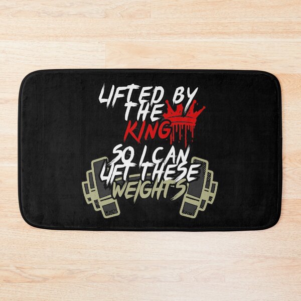 Item preview, Lifted By The King Christian Gym Weightlifting  designed and sold by Bezuiden.
