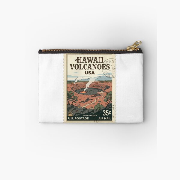 Item preview, Vintage Kilauea Crater Hawaii Volcanoes Travel Stamp designed and sold by k3rstman1.
