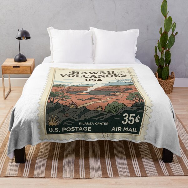 Item preview, Vintage Kilauea Crater Hawaii Volcanoes Travel Stamp designed and sold by k3rstman1.