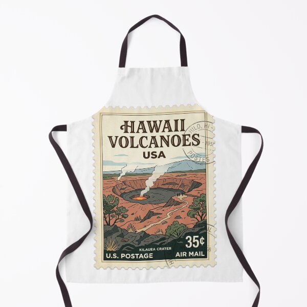 Item preview, Vintage Kilauea Crater Hawaii Volcanoes Travel Stamp designed and sold by k3rstman1.