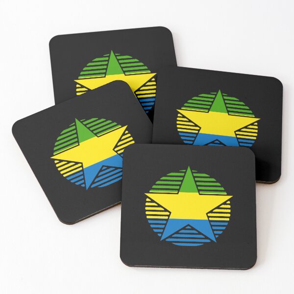 Item preview, Retro Gabon Flag Star GA designed and sold by shitpostee.