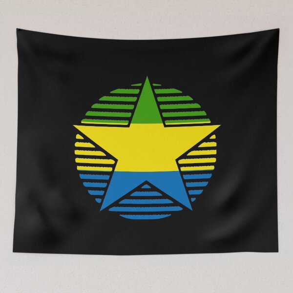 Item preview, Retro Gabon Flag Star GA designed and sold by shitpostee.