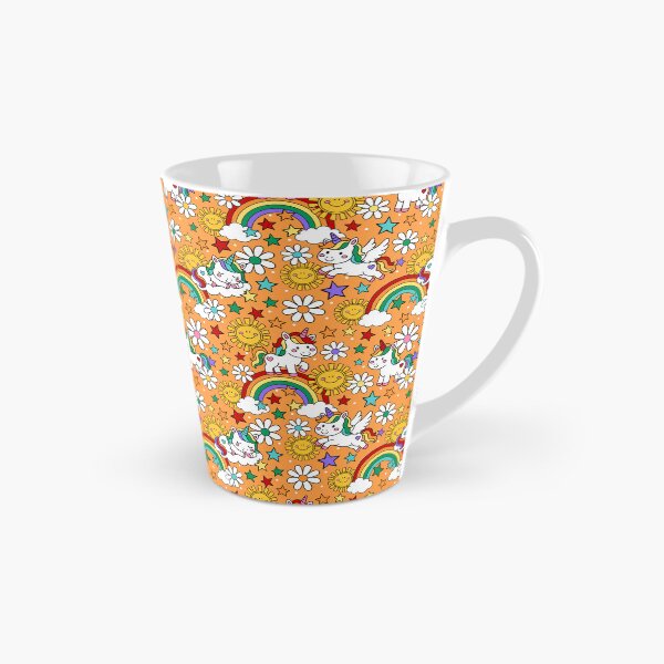 Item preview, Unicorns Rainbows and Sunshine in Orange designed and sold by KrisInStitches.