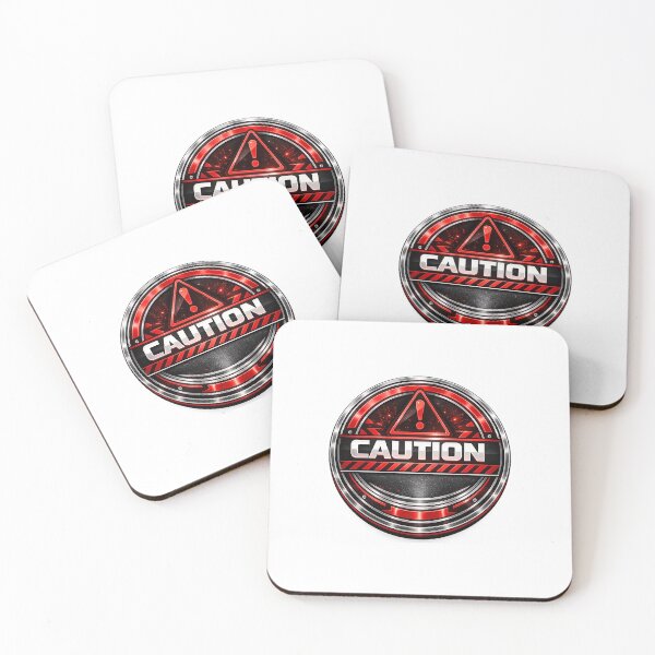 Item preview, CAUTION - SIGNS - RETRO MODERN SIGN - UNIQUE RARE ORIGINAL TSHIRT STICKER designed and sold by SentientGallery.