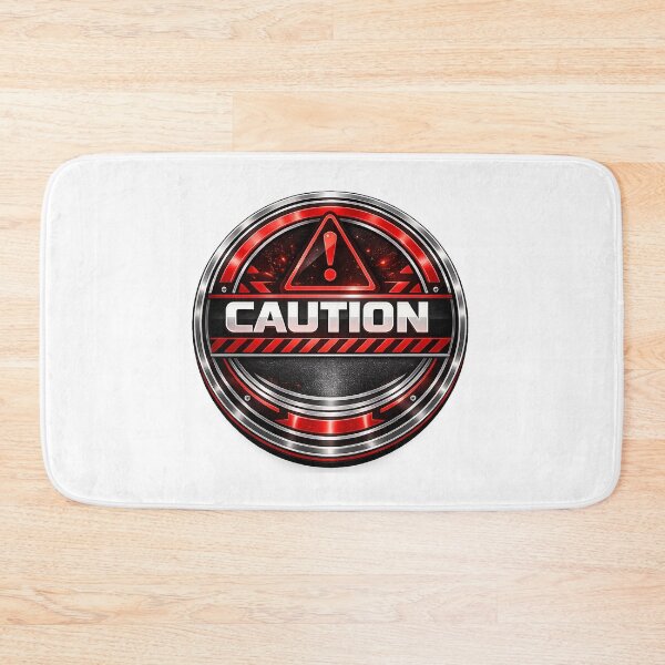 Item preview, CAUTION - SIGNS - RETRO MODERN SIGN - UNIQUE RARE ORIGINAL TSHIRT STICKER designed and sold by SentientGallery.