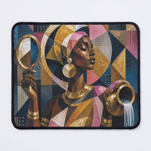 Item preview, Oshun Goddess of the Sacred River painting. designed and sold by GalleryKauffeld.