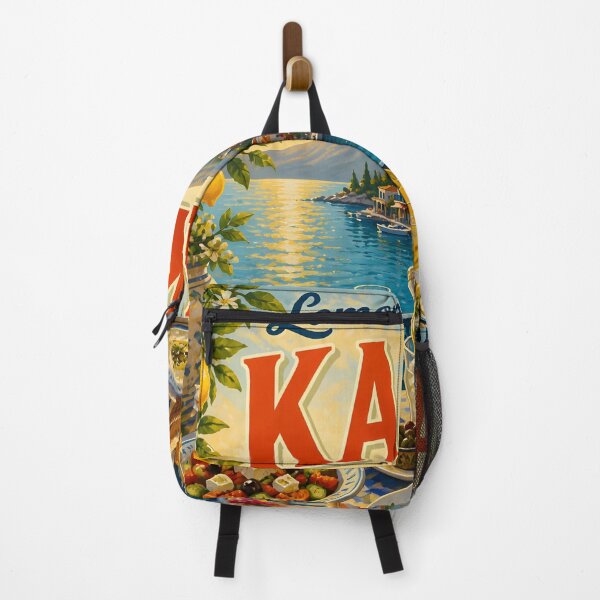Item preview, Lemons Lunch, Kalkan, Türkiye: Scenic-Style Painterly Travel Poster designed and sold by LSVart.