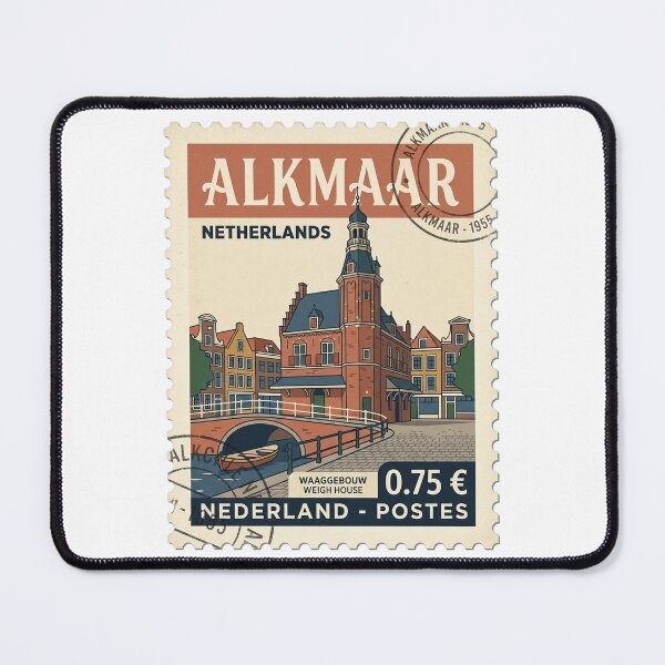 Item preview, Alkmaar Netherlands Weigh House Vintage Travel Stamp designed and sold by k3rstman1.