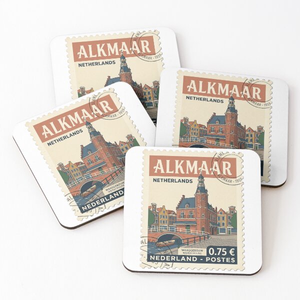 Item preview, Alkmaar Netherlands Weigh House Vintage Travel Stamp designed and sold by k3rstman1.
