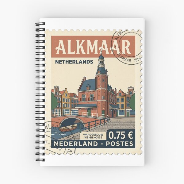 Item preview, Alkmaar Netherlands Weigh House Vintage Travel Stamp designed and sold by k3rstman1.