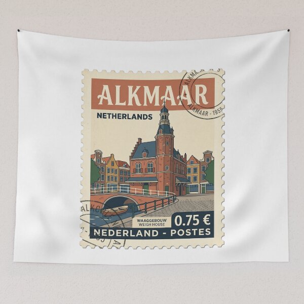 Item preview, Alkmaar Netherlands Weigh House Vintage Travel Stamp designed and sold by k3rstman1.