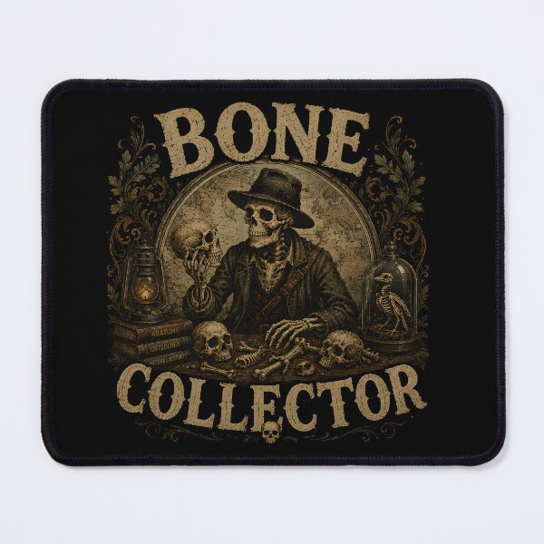 Item preview, Bone Collector | Vintage Skeleton Curiosity Cabinet Gothic Halloween Design designed and sold by KAM-KAM-STORE.