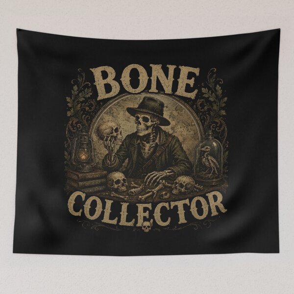 Item preview, Bone Collector | Vintage Skeleton Curiosity Cabinet Gothic Halloween Design designed and sold by KAM-KAM-STORE.