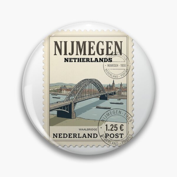 Item preview, Nijmegen Netherlands Waalbridge Vintage Travel Stamp designed and sold by k3rstman1.