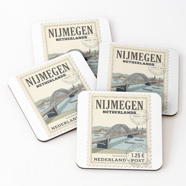 Item preview, Nijmegen Netherlands Waalbridge Vintage Travel Stamp designed and sold by k3rstman1.
