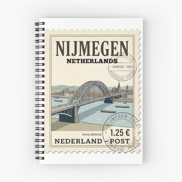 Item preview, Nijmegen Netherlands Waalbridge Vintage Travel Stamp designed and sold by k3rstman1.