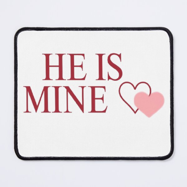 Item preview, He Is Mine ♡ | Romantic Love Quote Sticker designed and sold by Tiny-Doodle-Co.
