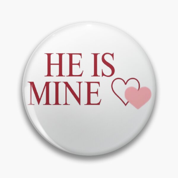Item preview, He Is Mine ♡ | Romantic Love Quote Sticker designed and sold by Tiny-Doodle-Co.