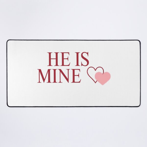 Item preview, He Is Mine ♡ | Romantic Love Quote Sticker designed and sold by Tiny-Doodle-Co.