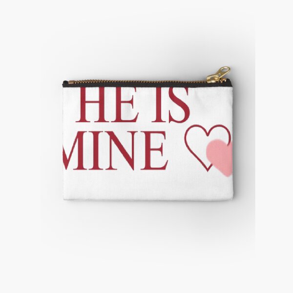 Item preview, He Is Mine ♡ | Romantic Love Quote Sticker designed and sold by Tiny-Doodle-Co.