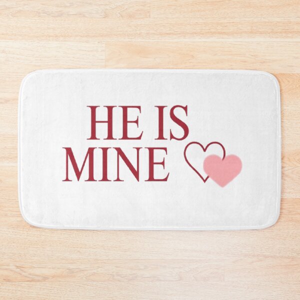 Item preview, He Is Mine ♡ | Romantic Love Quote Sticker designed and sold by Tiny-Doodle-Co.