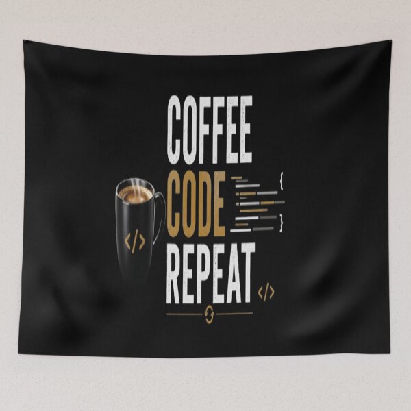 Item preview, Coffee. Code. Repeat.  Minimalist Programmer Typography T-Shirt  Developer Gift designed and sold by v6ziix.