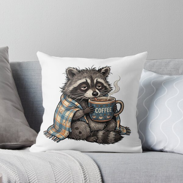 Item preview, Raccoon Sipping Morning Coffee designed and sold by YNAMREG.