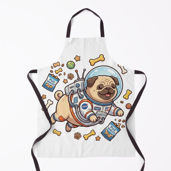 Item preview, Pug Astronaut Floating with Snacks designed and sold by YNAMREG.