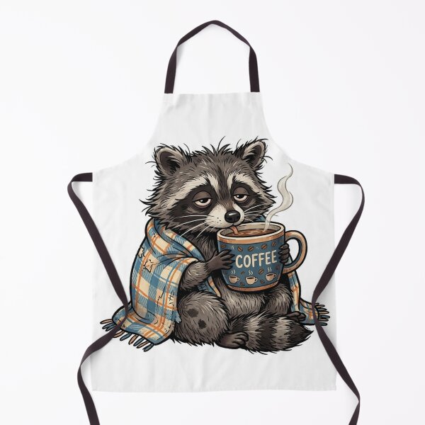 Item preview, Raccoon Sipping Morning Coffee designed and sold by YNAMREG.