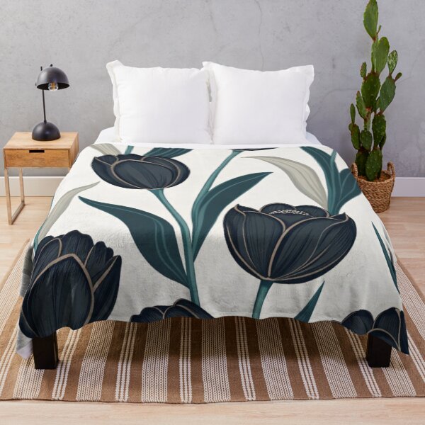 Item preview, Dark Navy Tulips Elegant Floral Seamless Pattern designed and sold by LYAN-STORE.