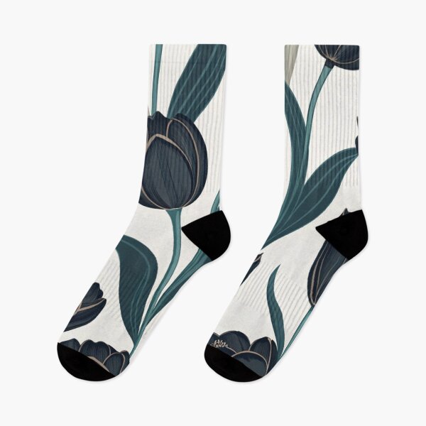 Item preview, Dark Navy Tulips Elegant Floral Seamless Pattern designed and sold by LYAN-STORE.