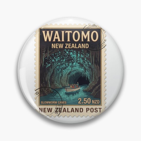 Item preview, Waitomo New Zealand Glowworm Caves Travel Stamp designed and sold by k3rstman1.