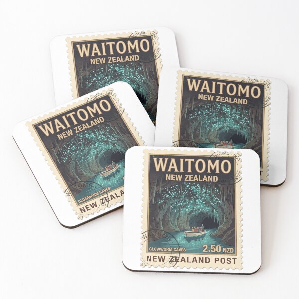 Item preview, Waitomo New Zealand Glowworm Caves Travel Stamp designed and sold by k3rstman1.