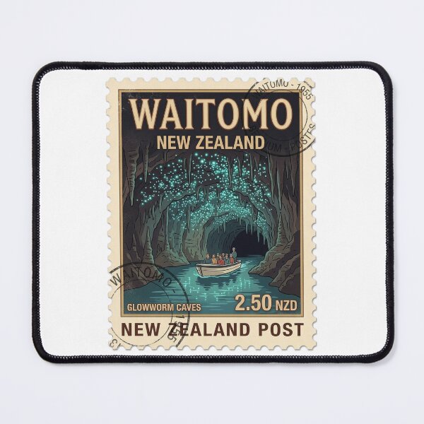 Item preview, Waitomo New Zealand Glowworm Caves Travel Stamp designed and sold by k3rstman1.