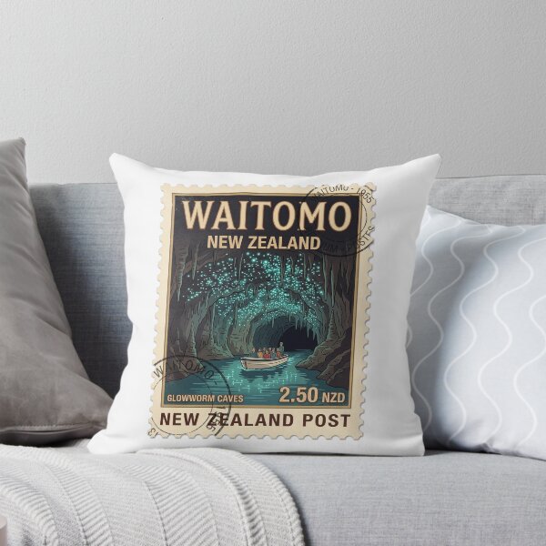Item preview, Waitomo New Zealand Glowworm Caves Travel Stamp designed and sold by k3rstman1.