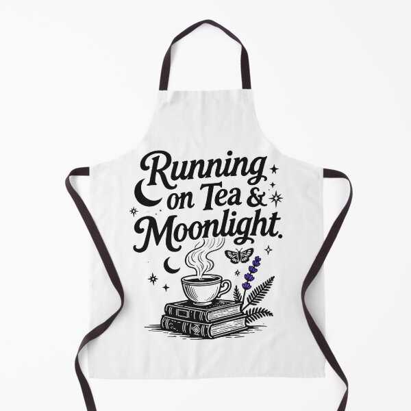 Item preview, Running On Tea And Moonlight Book Lover Reading Aesthetic Cottagecore Witchy Vibes Magical Literary Design For Bookworms Night Owls And Tea Enthusiasts designed and sold by Connys Colorful World.