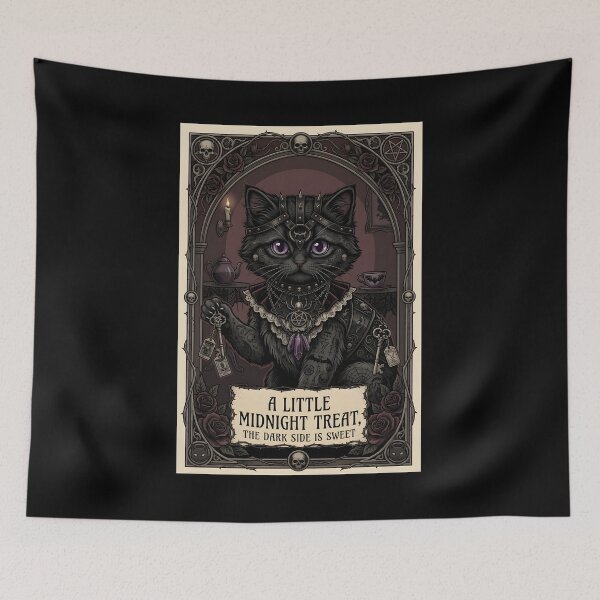 Item preview, Black Goth Cat Occult Tarot Design designed and sold by OH-MY-GOTH.