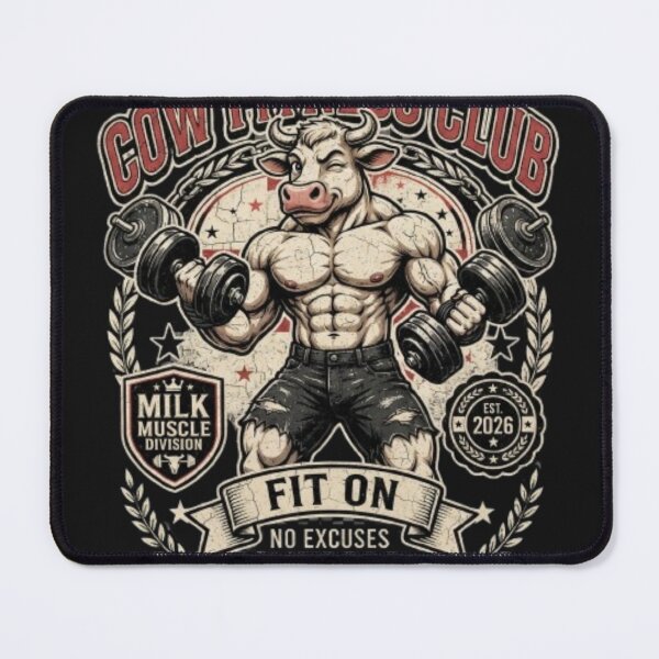 Item preview, Cow Fitness Club Funny Gym Animal Workout Shirt designed and sold by Fit On.