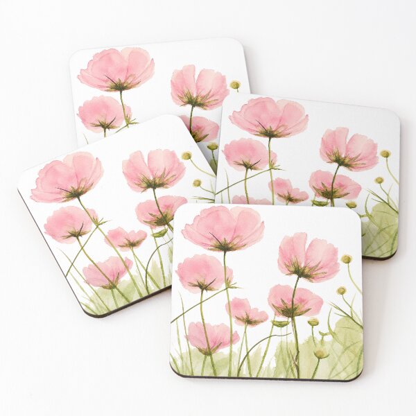 Item preview, Watercolor pink flower garden on a transparent background designed and sold by SuperMama1973.