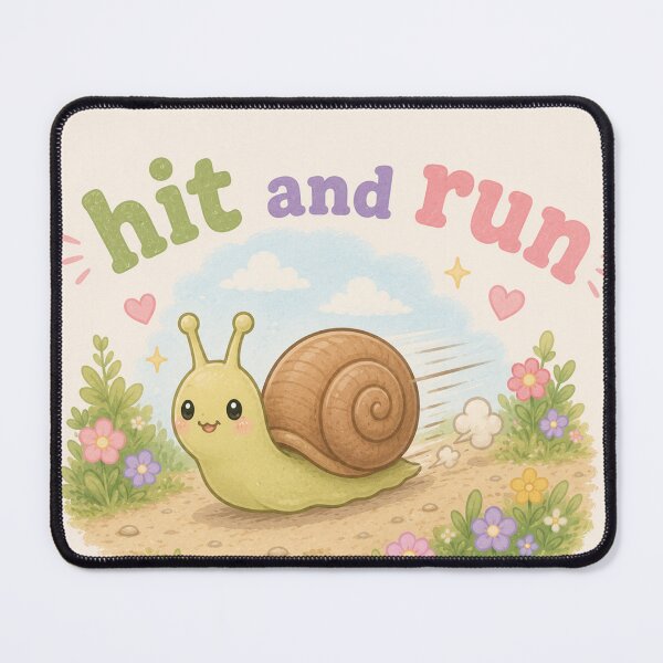Item preview, Hit and Run Cute Snail Pun Shirt | Funny Fast Snail Cartoon Animal Tee designed and sold by SleepyLlamaClothes.