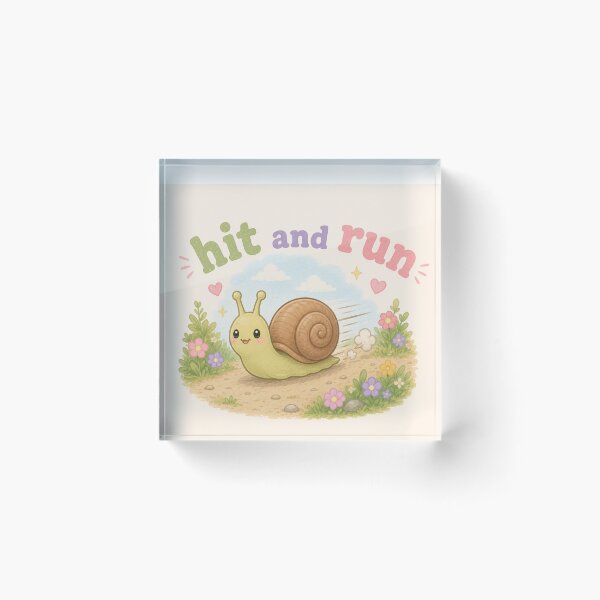 Item preview, Hit and Run Cute Snail Pun Shirt | Funny Fast Snail Cartoon Animal Tee designed and sold by SleepyLlamaClothes.
