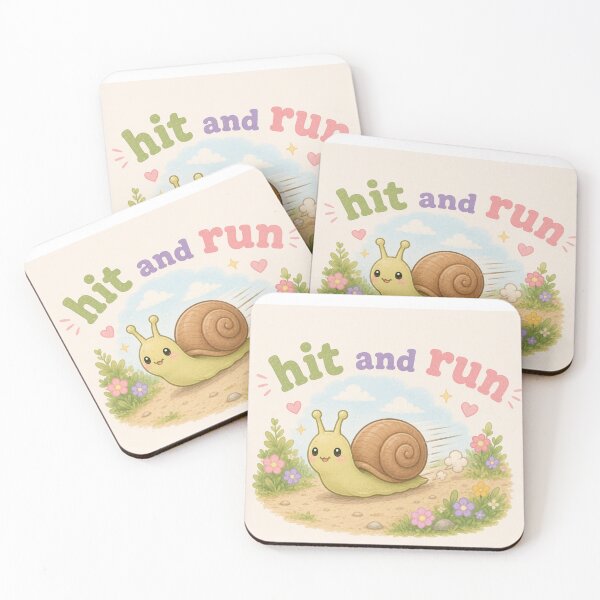 Item preview, Hit and Run Cute Snail Pun Shirt | Funny Fast Snail Cartoon Animal Tee designed and sold by SleepyLlamaClothes.
